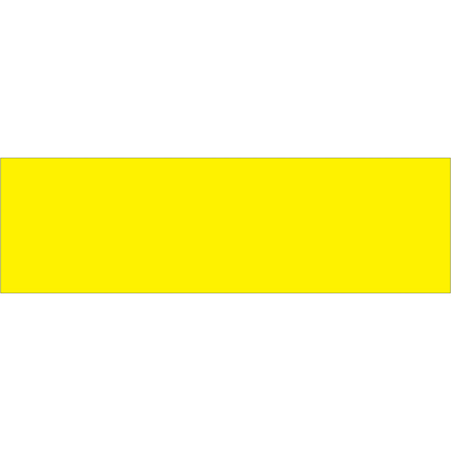 Bright fluorescent yellow rectangle inventory labels measuring 3" x 10" deliver maximum visibility in warehouses and distribution centers. Each roll contains 250 labels and accepts pen or marker writing for quick hand-labeling of packages, pallets, and inventory items. Compatible with multiple tabletop and wall-mount dispensers for efficient warehouse workflows.