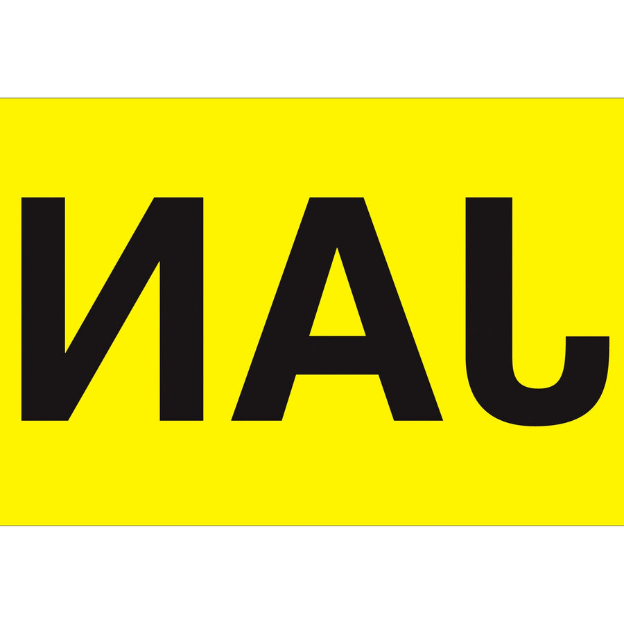 2x3 Fluorescent Yellow January Month Labels Paper Pressure Sensitive 500/Roll DL6701 - alias listing