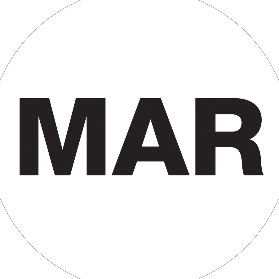 1 in White Circle MAR Paper Inventory Labels 500/Roll DL6725 - alias listing