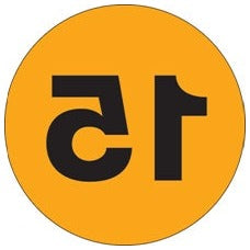 2 in Circle 15 Fluorescent Orange Number Labels 500/Roll DL6785 - alias listing