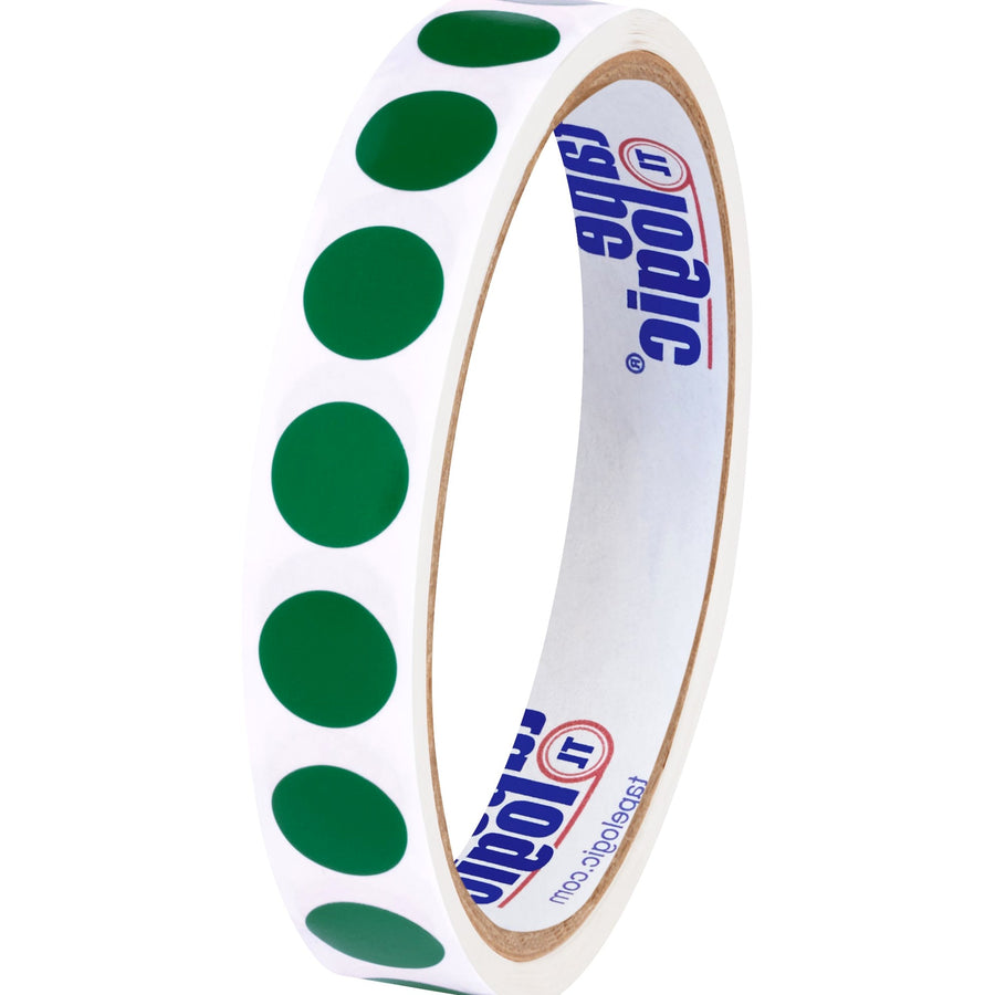 1/2 in Green Paper Circle Inventory Labels 500/Roll DL690D - alias listing