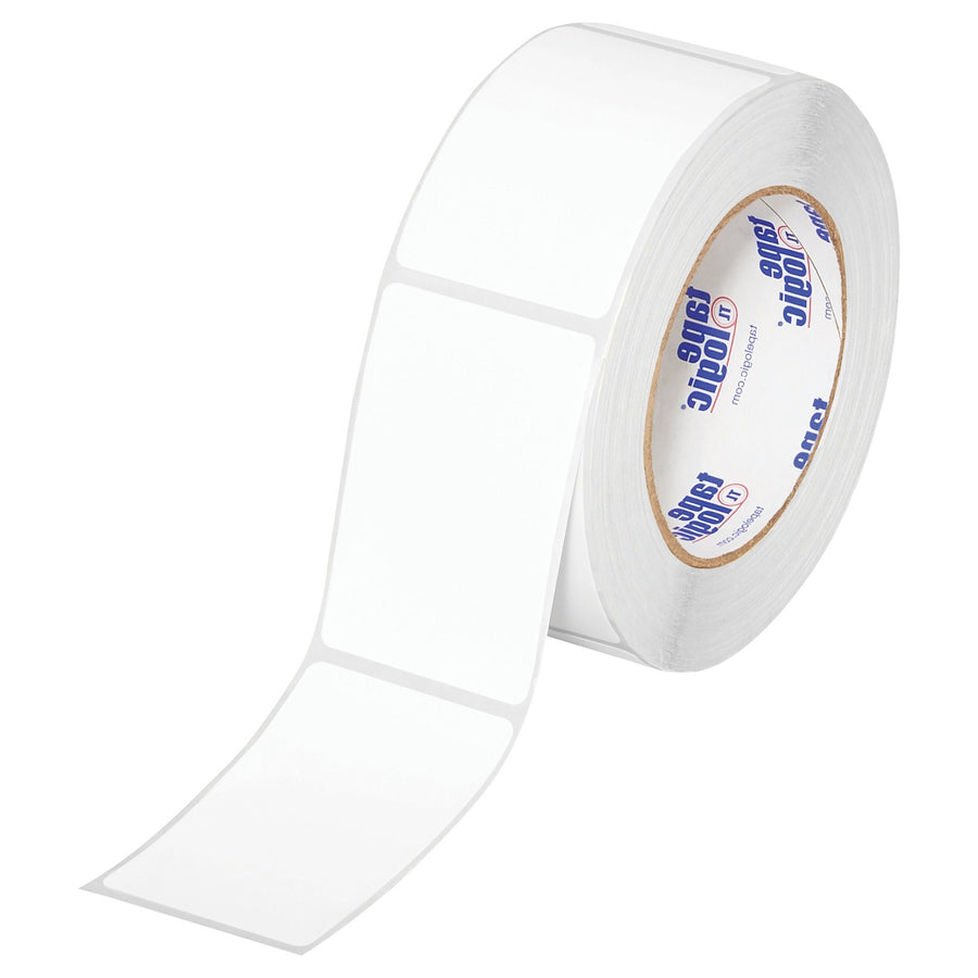 3x4 White Paper Removable Adhesive Labels 500/Roll DL9003