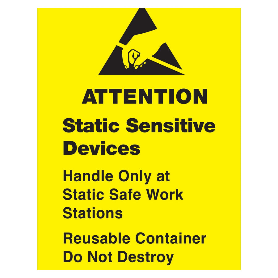 1.75x2.5 Static Sensitive Devices Labels Semi-Gloss 500/Roll DL9140 - alias listing