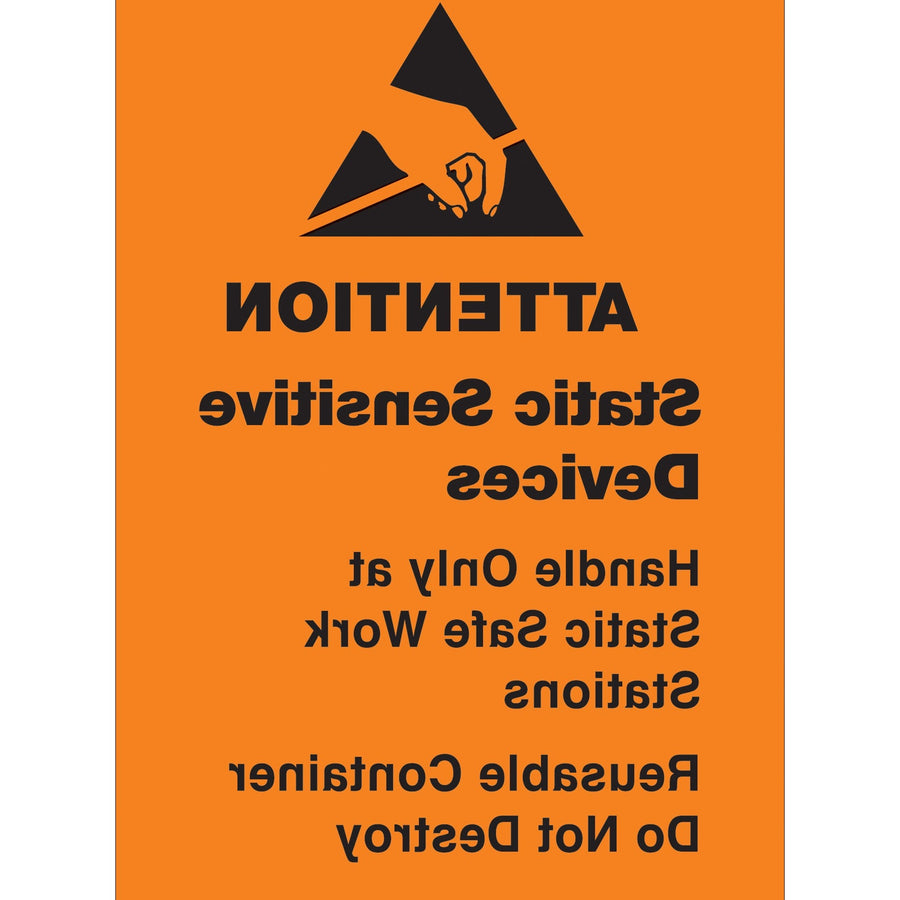 1.75x2.5 Static Sensitive Devices Labels Semi-Gloss 500/Roll DL9141 - alias listing