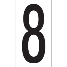 3.5 in 8 Vinyl Warehouse Number Labels 50/Case