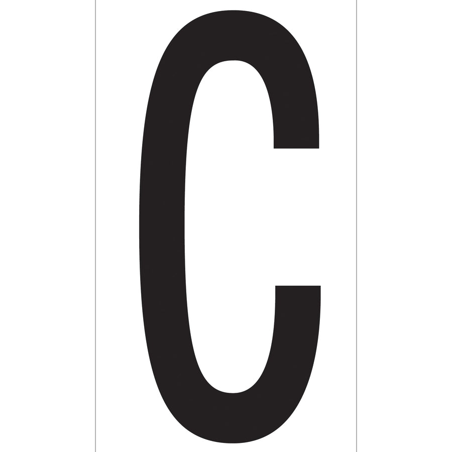3.5 in Black/White C Vinyl Warehouse Letters Permanent Adhesive 50/Case DL9310C - alias listing