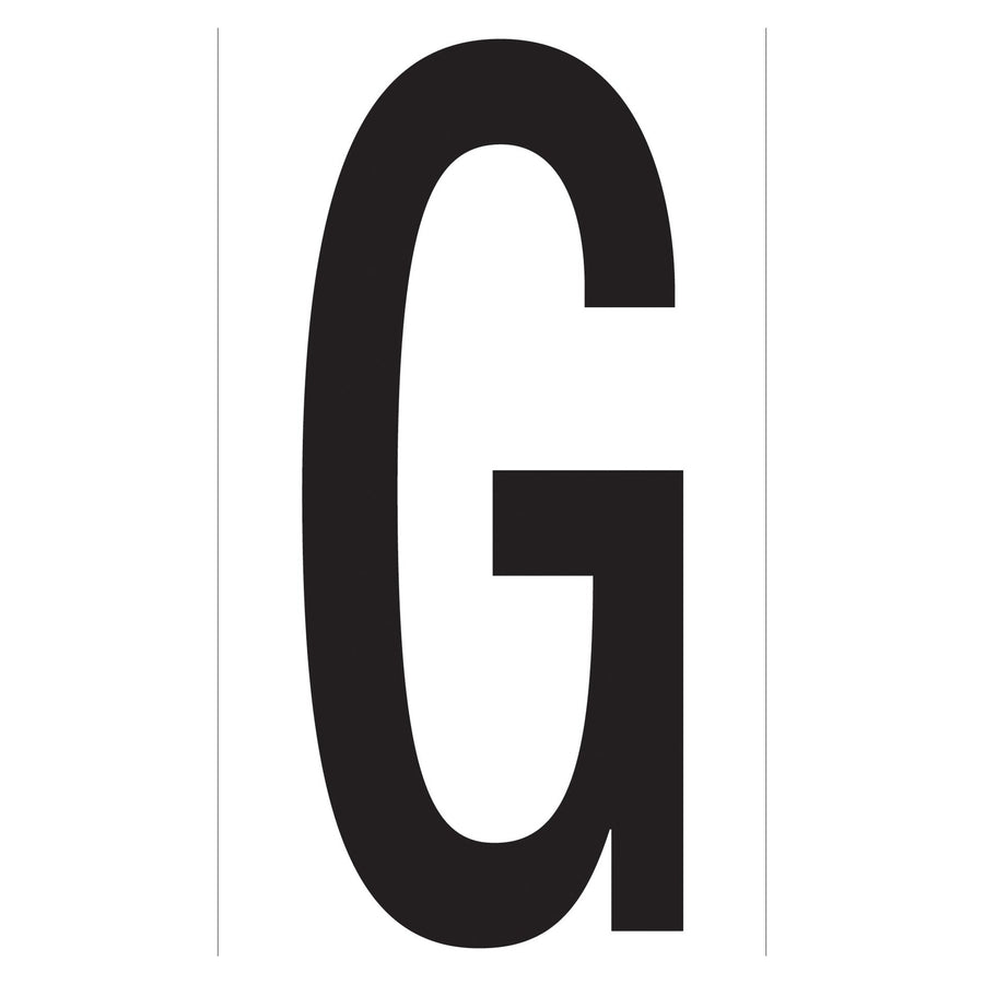 3.5 in Black/White G Vinyl Warehouse Letter Labels 50/Case DL9310G - alias listing