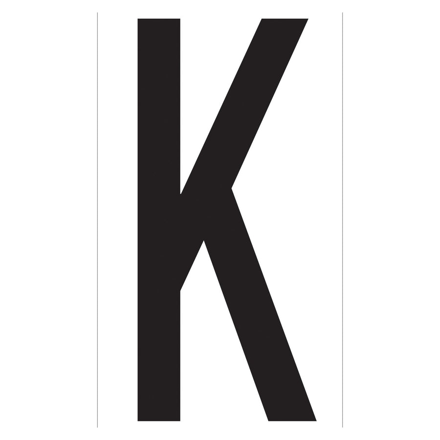 3.5 in Black/White K Vinyl Warehouse Letter Labels 50/Case DL9310K - alias listing