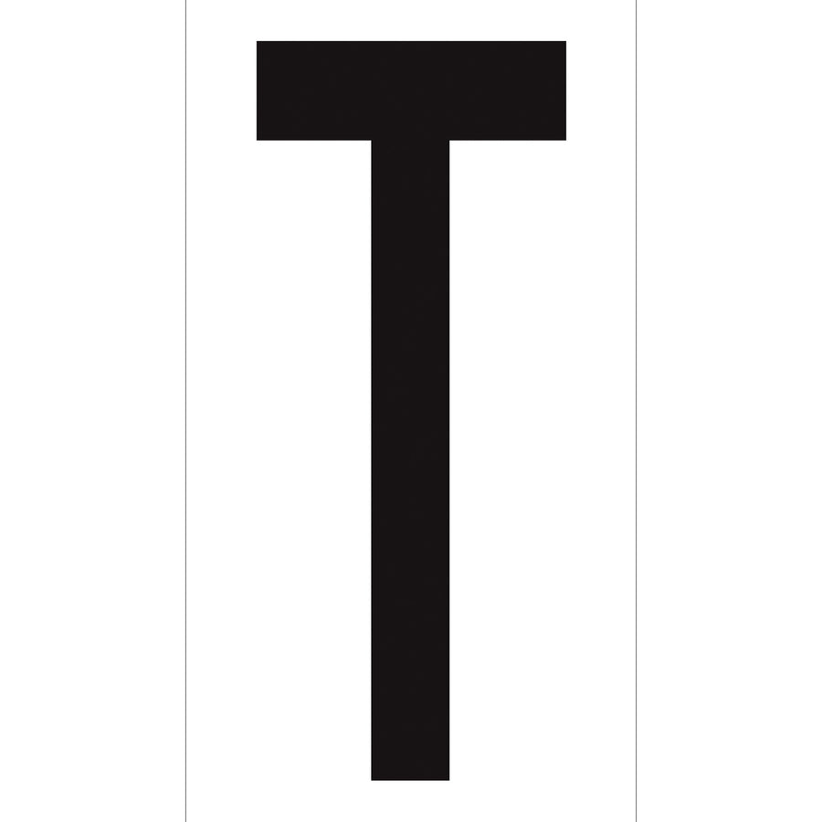 3.5 in Vinyl T Letter Warehouse Labels Permanent Adhesive 50/Case DL9310T - alias listing