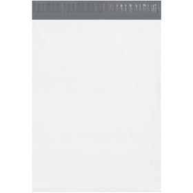 Professional-grade 15x20x4" expansion poly mailers built for e-commerce brands shipping books, binders, and catalogs. Each case contains 100 white polyethylene mailers featuring self-seal closure with double perforation tear strip, 2.5 mil puncture-resistant material, and silver inner lining that accepts labels and ink perfectly.