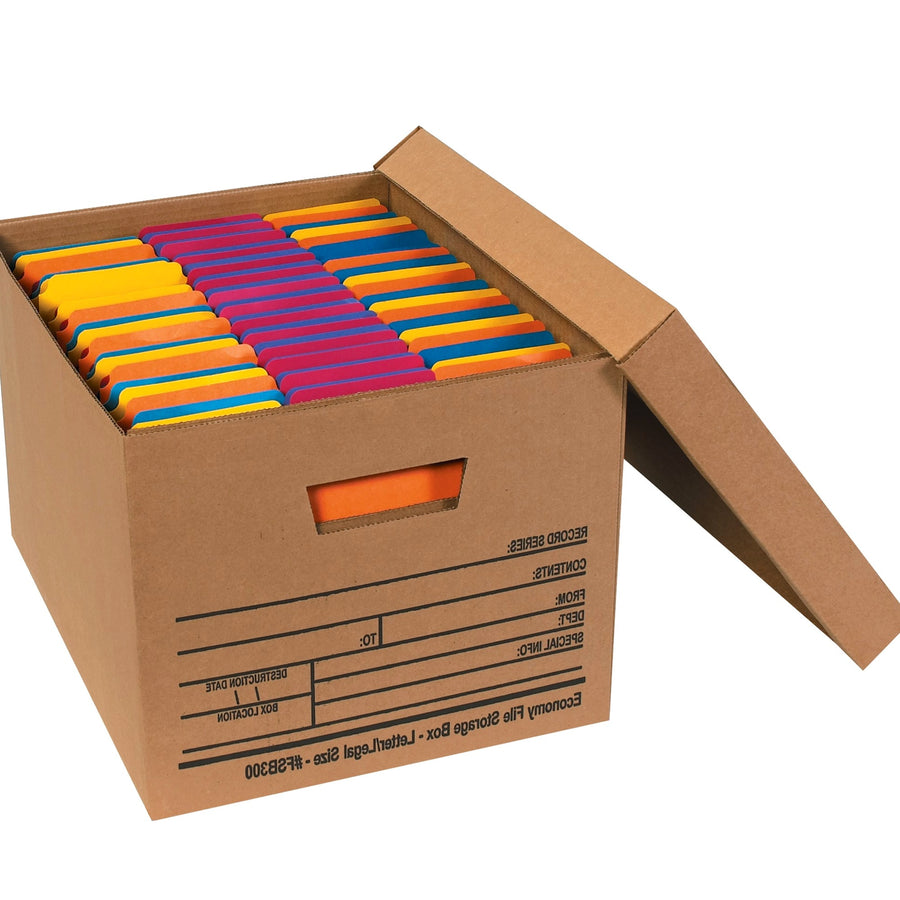 15x12x10 Kraft Economy Corrugated File Storage Boxes 12/Case FSB300