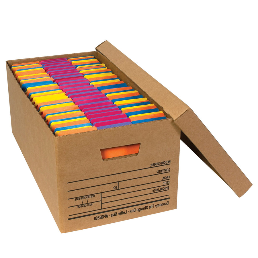 24x12x10 Kraft Corrugated File Storage Boxes 12/Case FSB350
