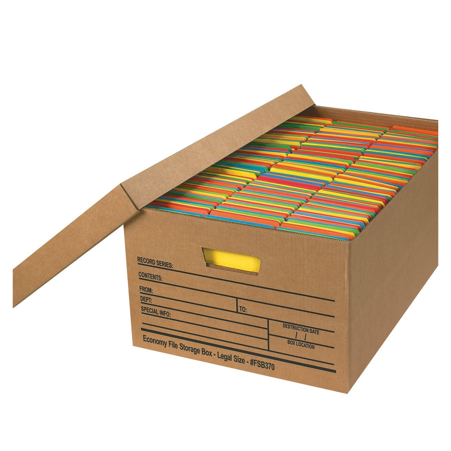 24x15x10 Kraft Corrugated File Storage Boxes 12/Case FSB370