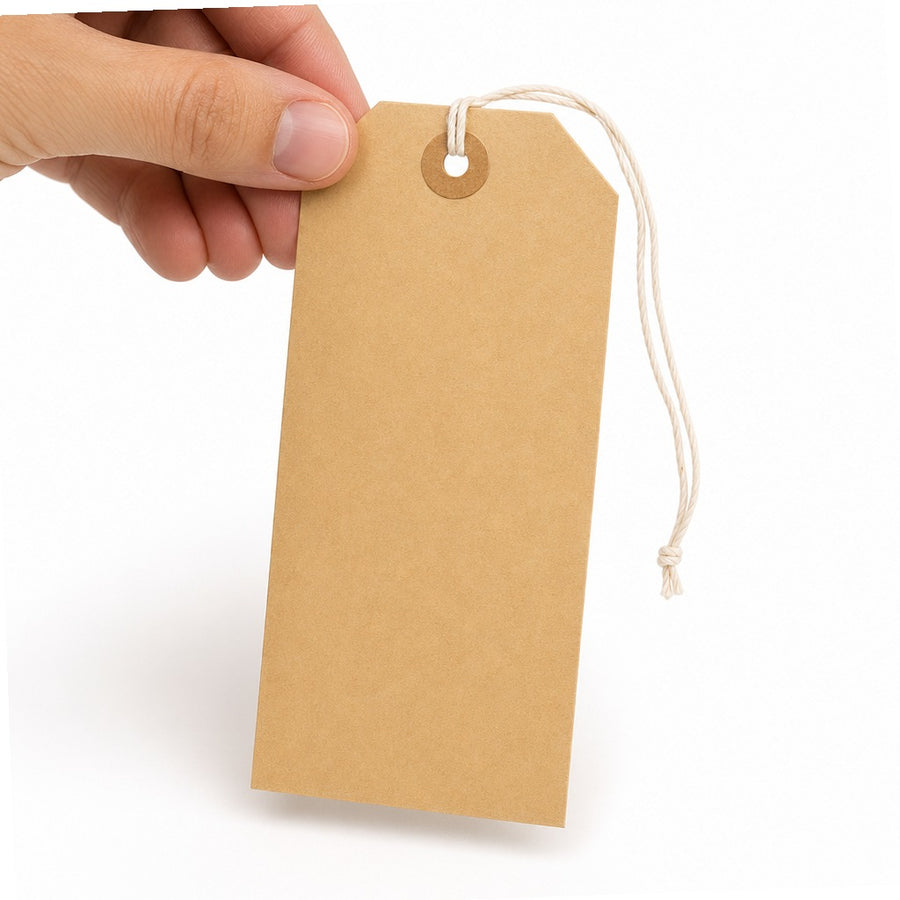 3 1/4 x 1 5/8 in 13 Pt Manila Shipping Tags Pre-Strung 250-Pack G10022250PK - alias listing