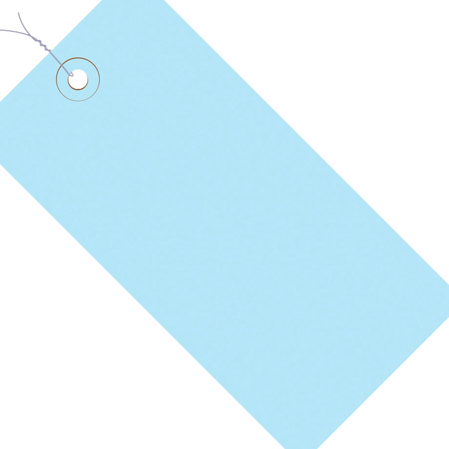 2 3/4 x 1 3/8 in 13 Pt Light Blue Pre-Wired Shipping Tags 1000/Case G11013B - alias listing