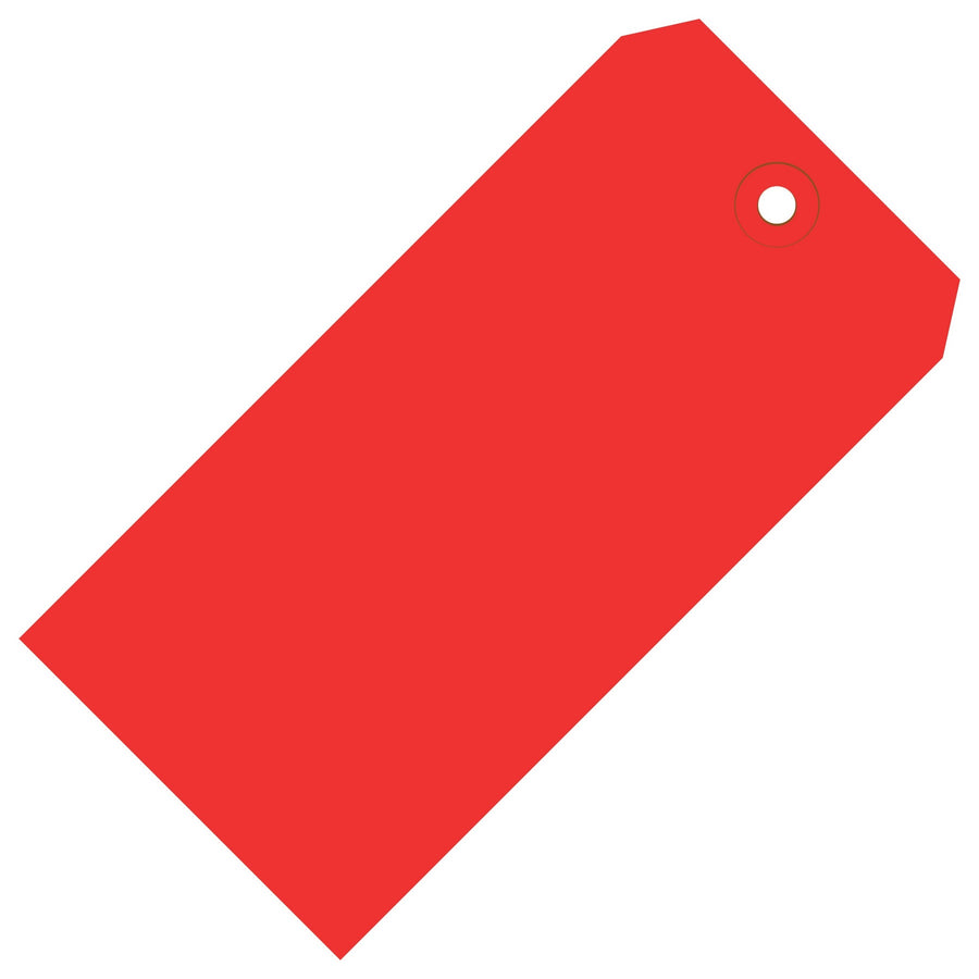 4 1/4 x 2 1/8 in 13 Pt Red Shipping Tags 1000/Case G11041E - alias listing
