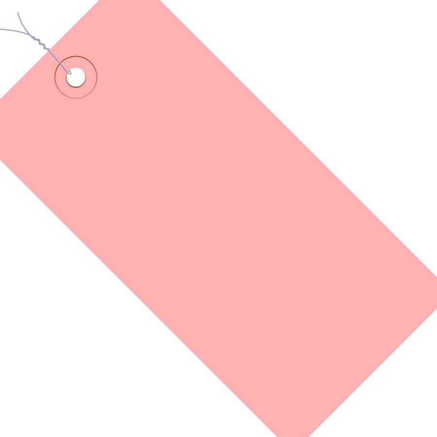 4.25x2.13 13 Pt Pink Shipping Tags Pre-Wired 1000/Case G11043J - alias listing