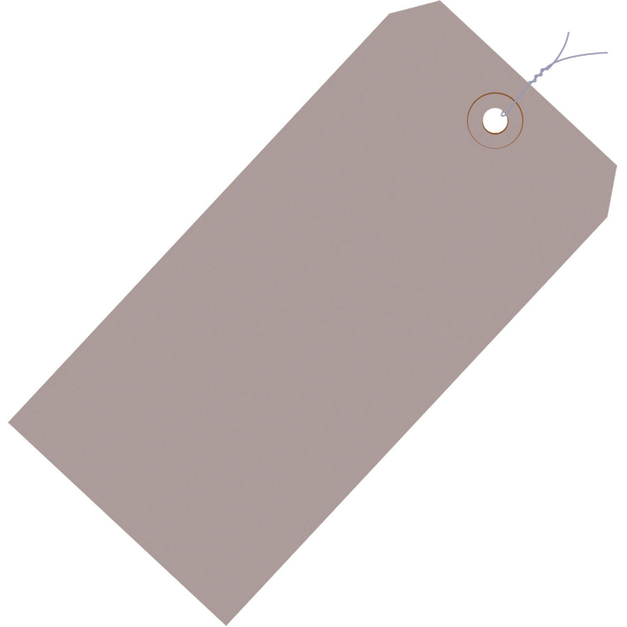 4 3/4 x 2 3/8 in 13 Pt Gray Shipping Tags Pre-Wired 1000/Case G11053F - alias listing