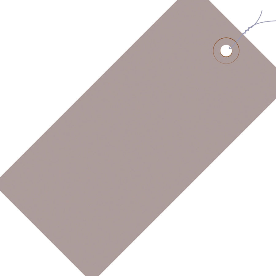 5 1/4 x 2 5/8 in 13 Pt Gray Pre-Wired Shipping Tags 1000/Case G11063F - alias listing