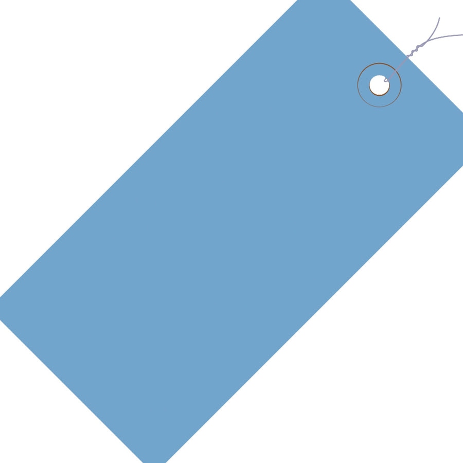 5 3/4 x 2 7/8 in 13 Pt Dark Blue Pre-Wired Shipping Tags 1000/Case G11073A - alias listing