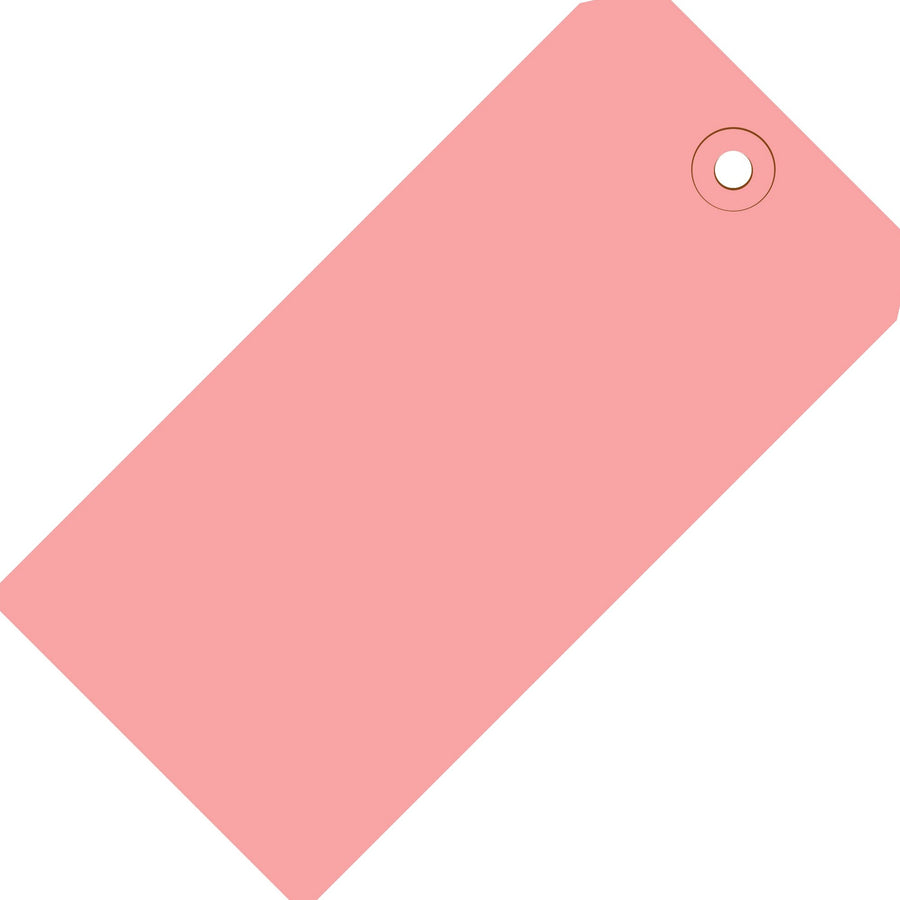 6 1/4 x 3 1/8 in 13 Pt Pink Shipping Tags 1000/Case G11081J - alias listing