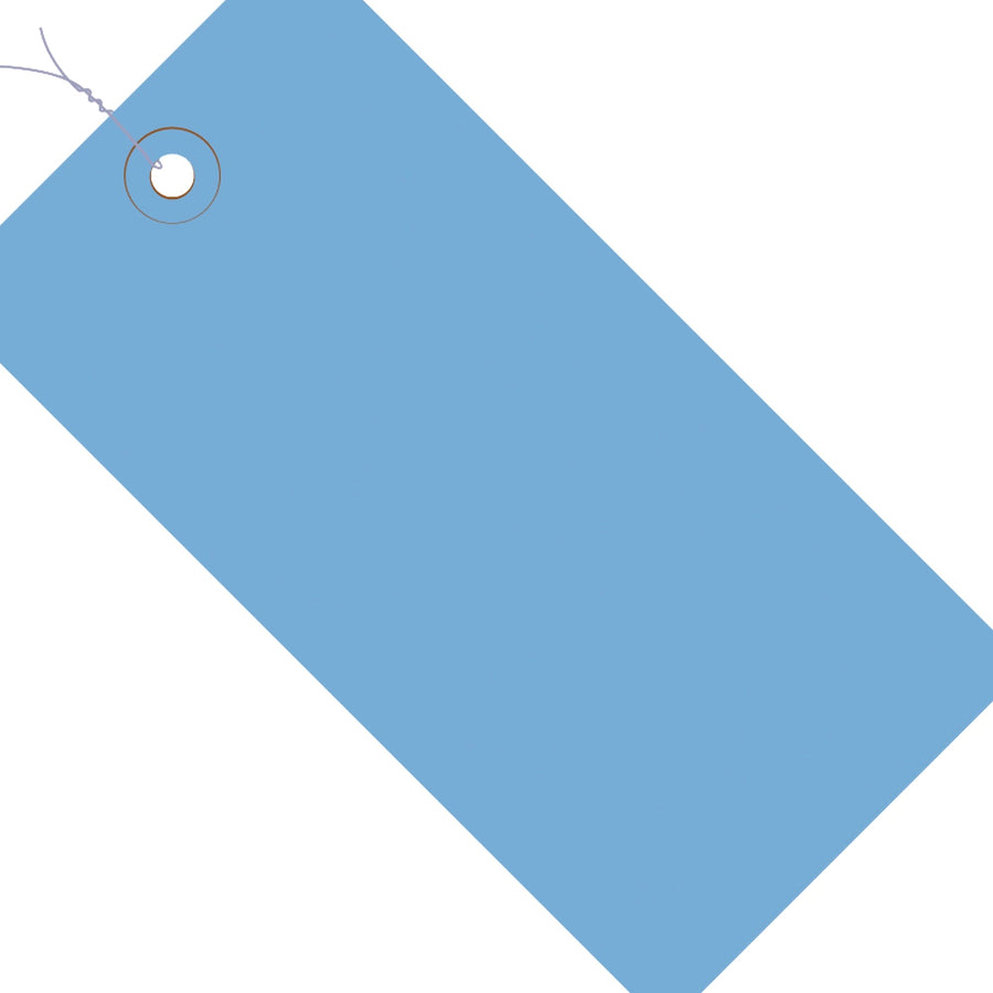 6.25x3.13 13 Pt Dark Blue Pre-Wired Shipping Tags 1000/Case G11083A - alias listing