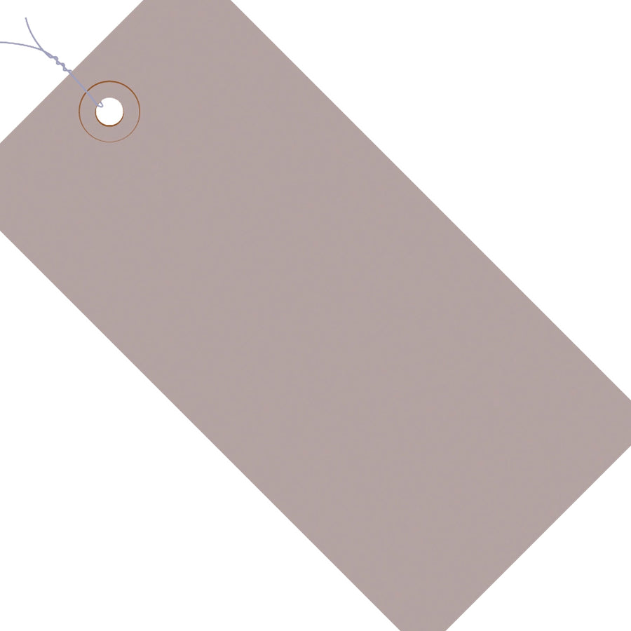 6.25x3.125 13 Pt Gray Cardstock Pre-Wired Shipping Tags 1000/Case G11083F - alias listing
