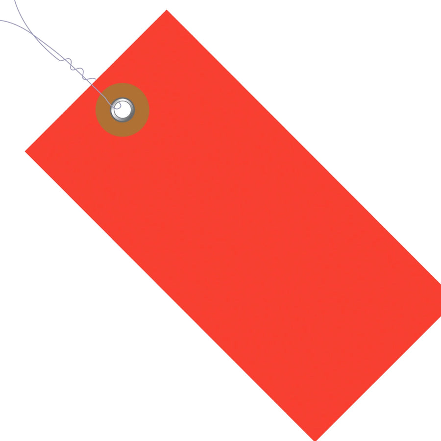 3 1/4 x 1 5/8 in Red Tyvek Pre-Wired Shipping Tags 100/Case G14023D - alias listing