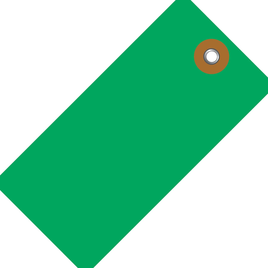 4 3/4 x 2 3/8 in Green Tyvek Shipping Tags 100/Case G14051C - alias listing