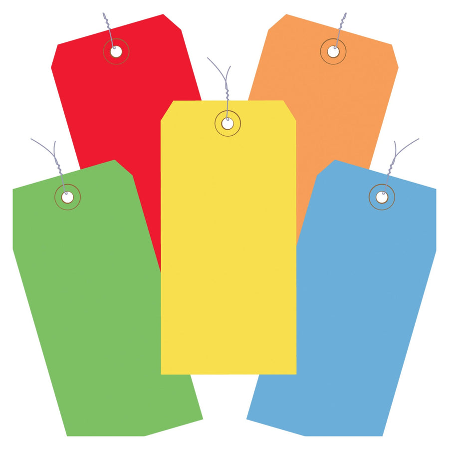 4 3/4 x 2 3/8 in 13 Pt Assorted Color Shipping Tags 1000/Case G20003 - alias listing