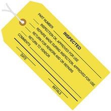 4.75x2.38 Inspected Inspection Tags Pre-Strung 1000/Case