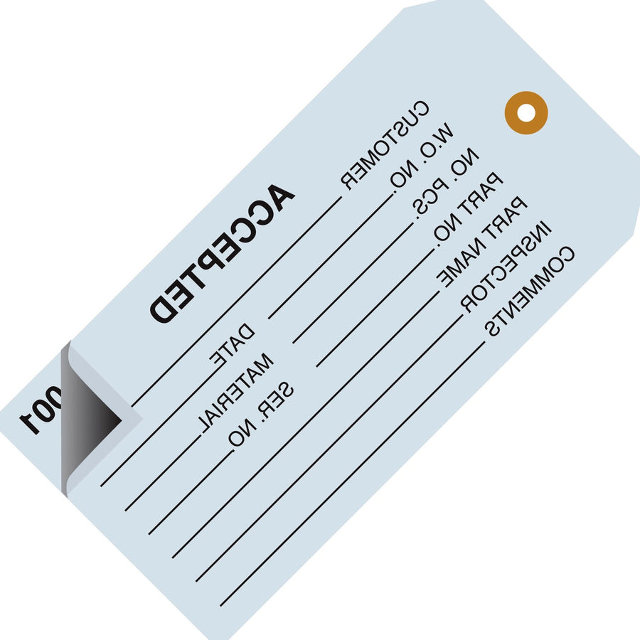 4 3/4 x 2 3/8 in Blue Cardstock Inspection Tags 500/Case G21011 - alias listing