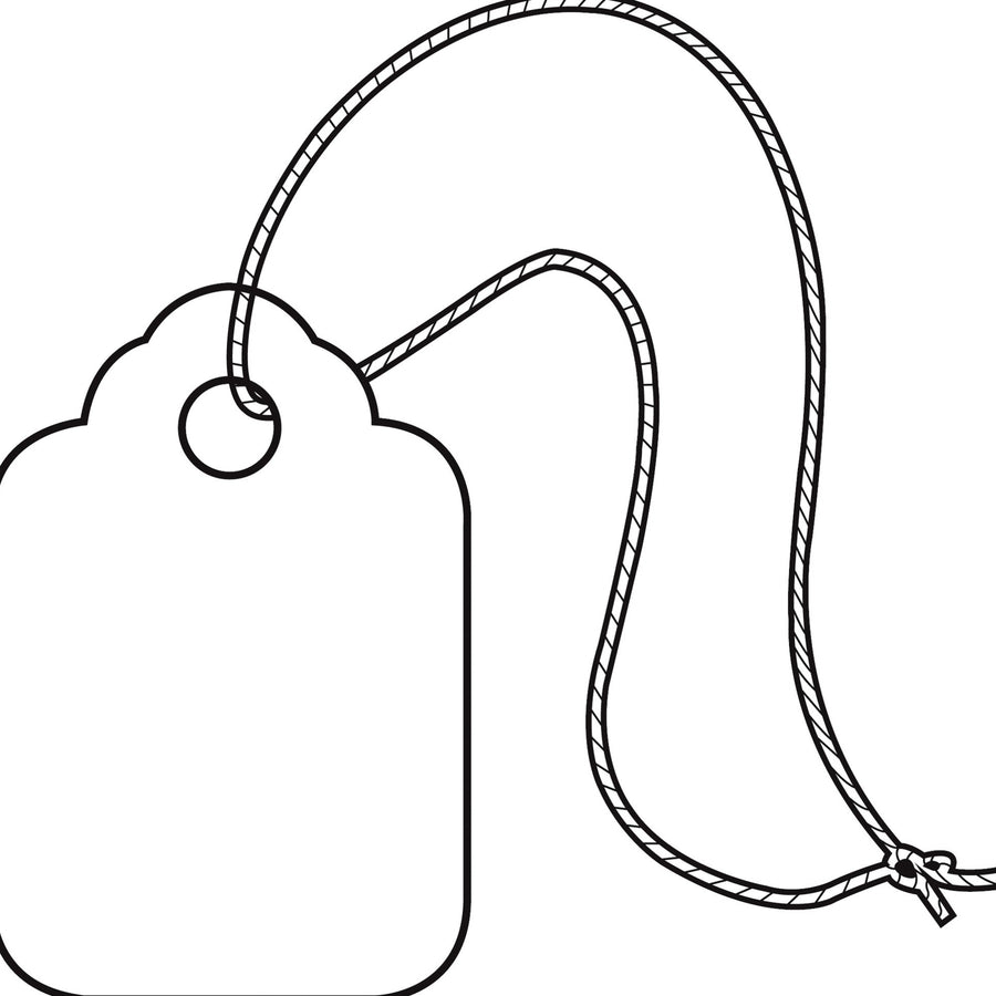3/4 x 1 3/32 in 10 Pt White Pre-Strung Merchandise Tags Paper 1000/Case G26004 - alias listing
