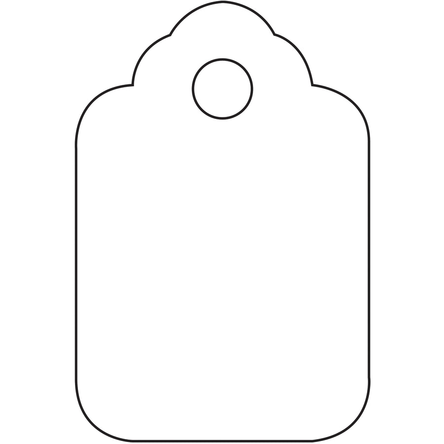 1 1/8 x 1 3/4" White Merchandise Tags, 10 Point Paper, Case of 1000