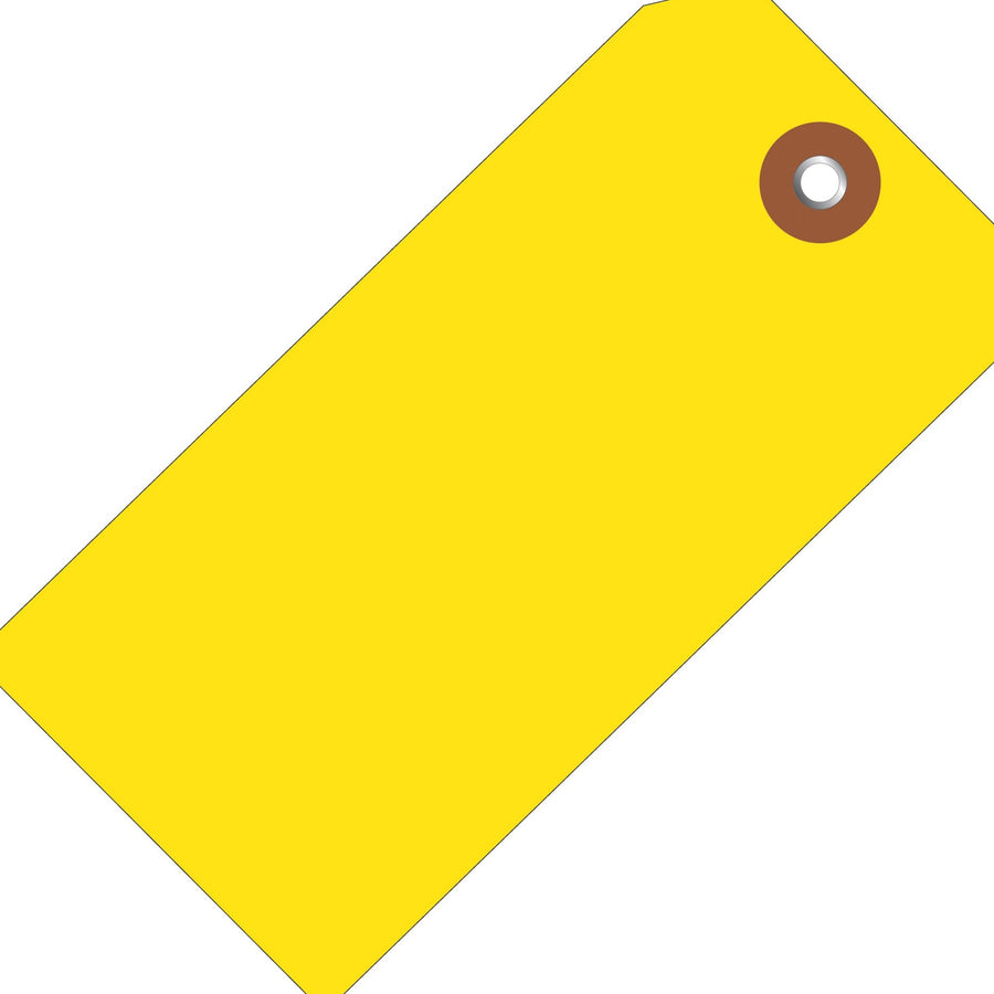 4 3/4 x 2 3/8 in 10 Mil Yellow Plastic Shipping Tags Waterproof 100/Case G26052 - alias listing
