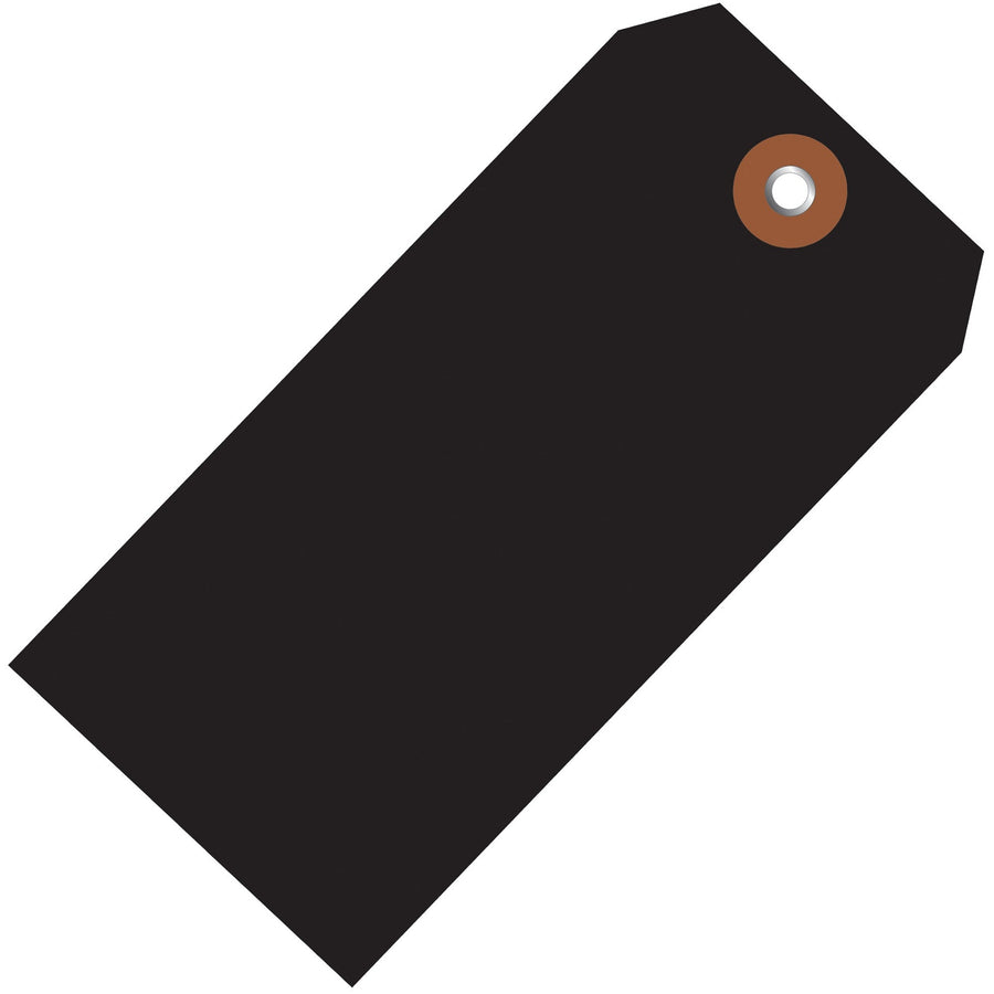6 1/4 x 3 1/8 in 10 Mil Black Plastic Shipping Tags Waterproof 100/Case G26058 - alias listing