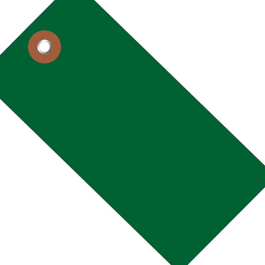 6.25x3.13 10 Mil Green Plastic Shipping Tags Waterproof 100/Case G26061 - alias listing