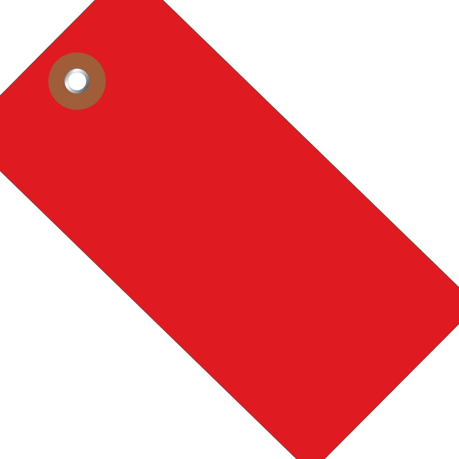 6.25x3.125 10 Mil Red Plastic Shipping Tags Waterproof 100/Case G26063 - alias listing