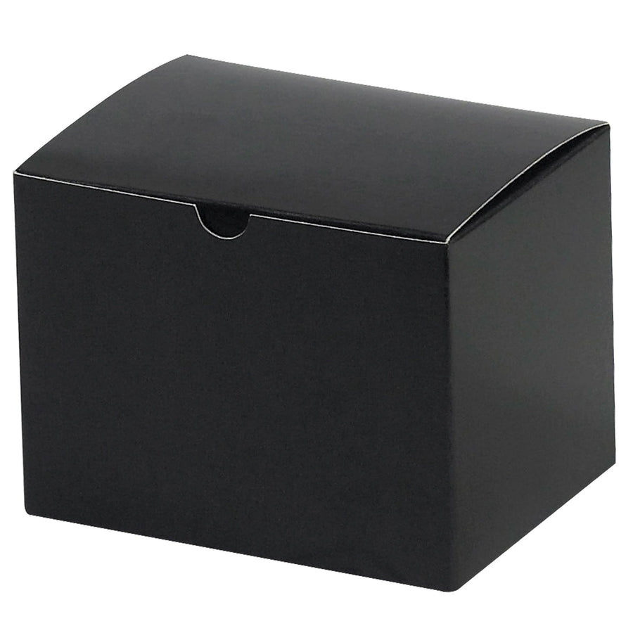 6x4.5x4.5 Black Gloss Chipboard Gift Boxes 100-Pack GB644BK