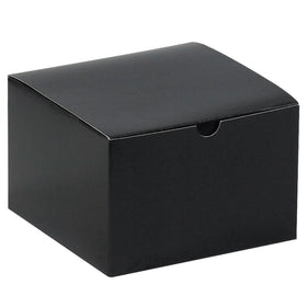 Ship smarter with 100 pre-made 6x6x4 black gloss gift boxes. One-piece fibreboard construction assembles in seconds with zero tools required. Stores flat, ships flat, and cuts your packaging labor by up to 80%–ideal for retailers, e-commerce fulfillment, and bulk gift packaging.