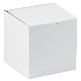 Industrial-grade 7x7x7 white fibreboard gift boxes built for retail packaging and shipping durability. One-piece construction sets up in seconds–no assembly frustration. Case of 100 ships and stores flat for maximum warehouse efficiency.