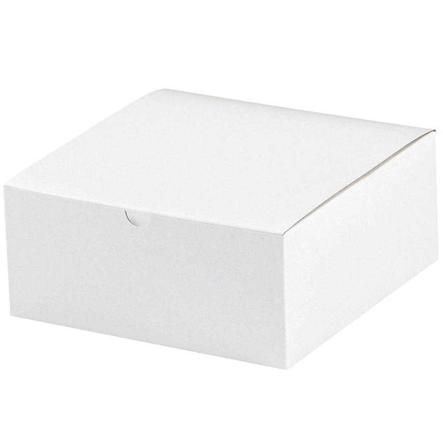 8x8x3.5 White Fibreboard Gift Boxes 100/Case GB883