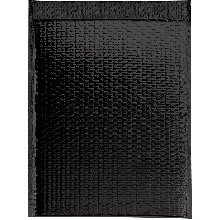 Elevate your brand while protecting shipments. These 13x17.5" metallic black bubble mailers combine eye-catching glamour packaging with reliable shock protection for fragile goods. 92 gauge construction with moisture-resistant properties and convenient peel-and-seal closure–100 mailers per case.