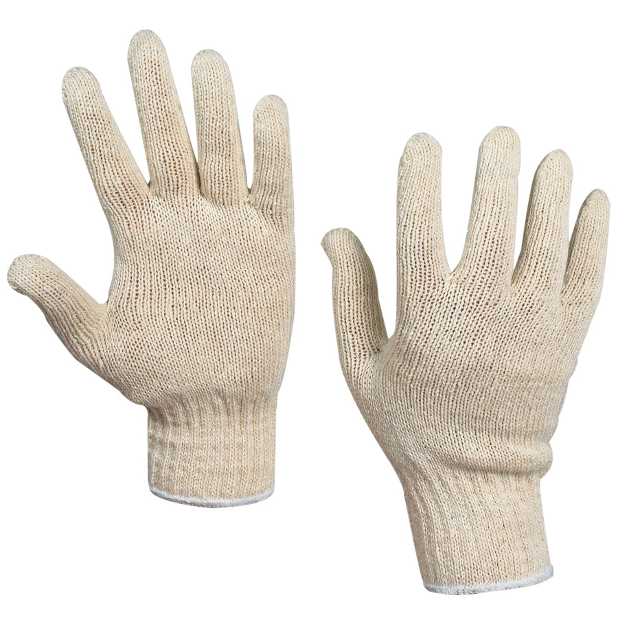 Industrial-grade string knit cotton gloves engineered for cold defense and extended wear life. Poly/cotton blend construction outlasts pure cotton alternatives. Sold as case of 12 pairs–ideal for warehouse operations, manufacturing facilities, and safety-conscious teams requiring reliable protective gear.