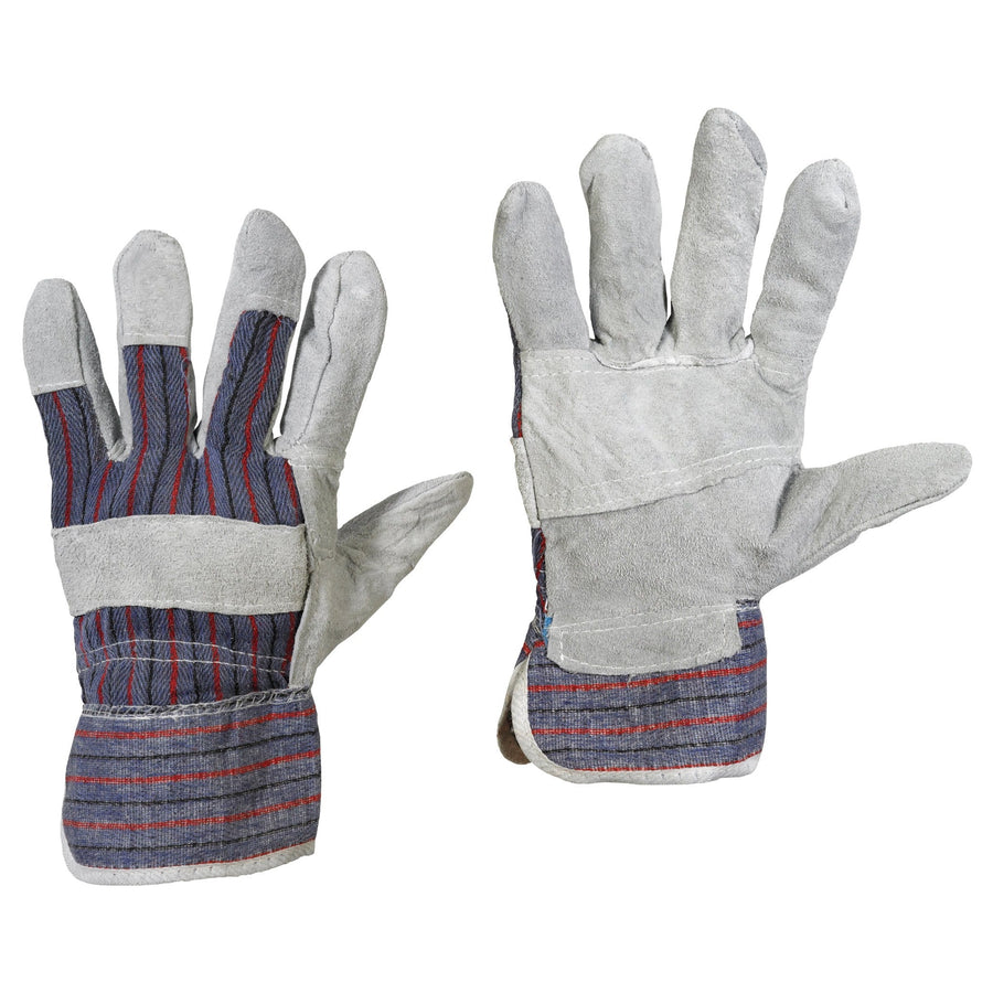 Medium Leather Palm Safety Cuff Work Gloves 12 Pairs GLV1021M