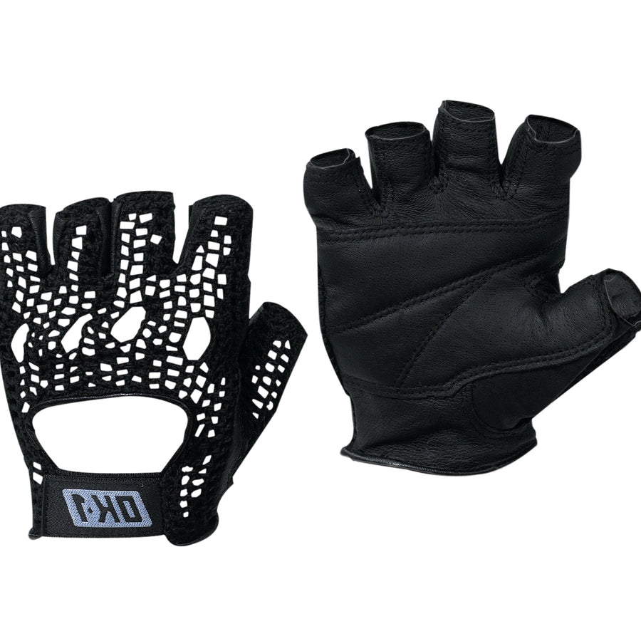 XL Leather Mesh Lifted Half-Finger Work Gloves 2/Case GLV1031XL