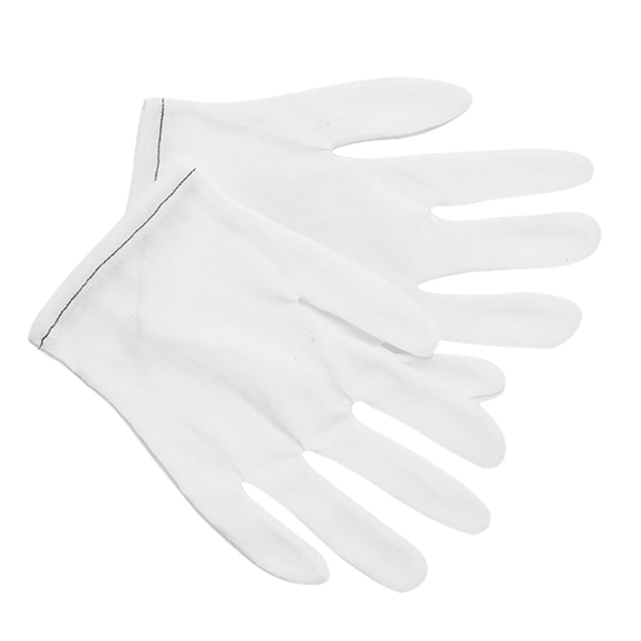 XL 40 Denier White Nylon Inspection Gloves 12 Pairs GLV1053XL