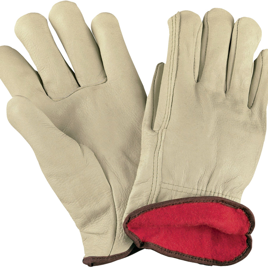 XL Lined Cowhide Leather Driver's Gloves 3 Pairs GLV1063XL