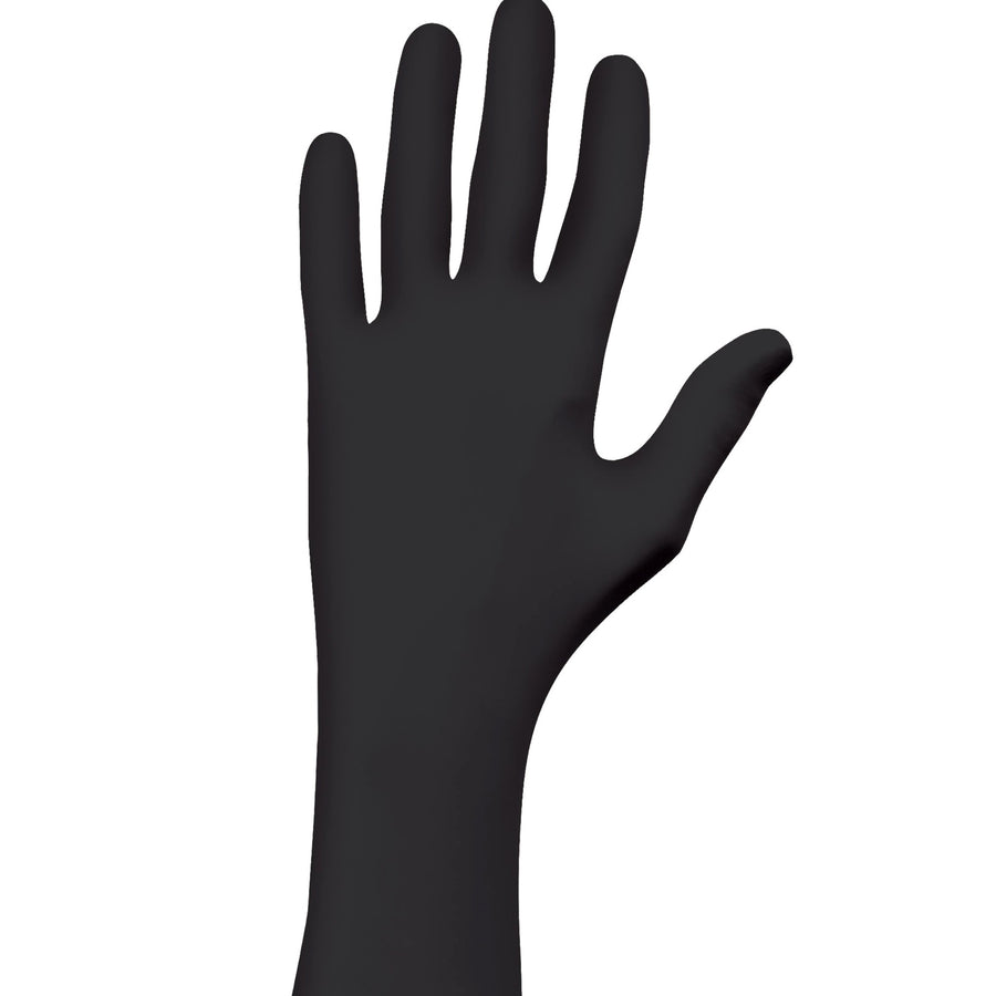 Medium 6 Mil Black Nitrile Extended Cuff Gloves 50/Case GLV2006M