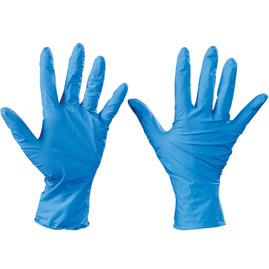 Industrial-grade XL nitrile gloves designed for maximum protection and durability in demanding warehouse and manufacturing environments. 5 mil thickness delivers puncture and abrasion resistance with textured grip for confident handling. Each case includes 100 gloves–the efficient choice for safety-conscious operations.